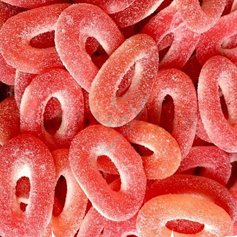 Anneaux Fraises Acides Sucrés