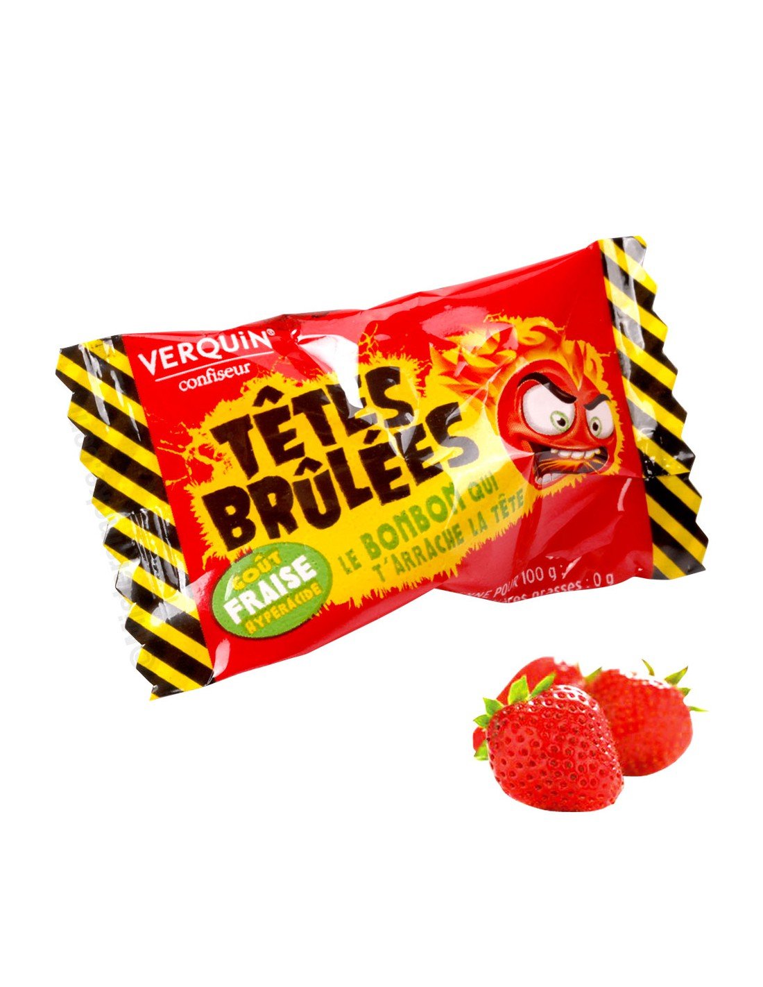 Tête Brûlée Fraise, la bille à la fraise qui pique un max, par Verquin
