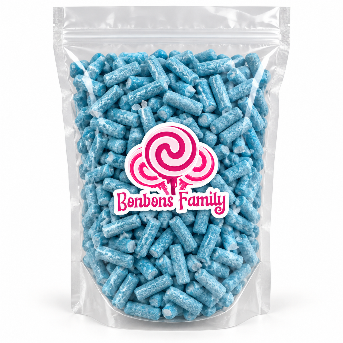 Craies bleues Hitschies goût framboise – 500 g ou 1 kg