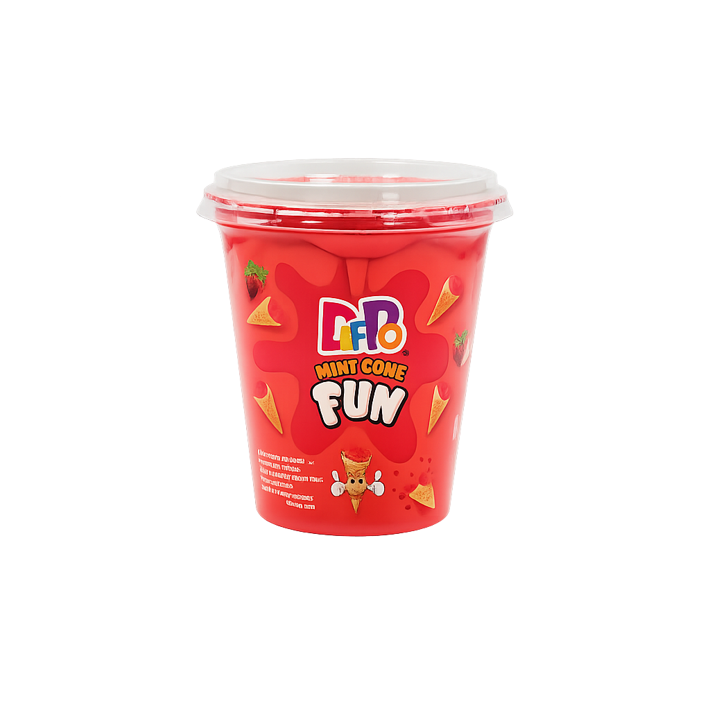 DiPPo Mini Cone Fun Cup Fraise