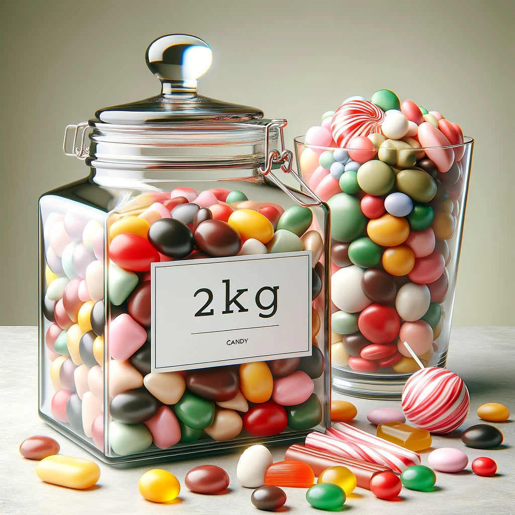 Délice en Bonbonnière - 2kg de Bonbons Lisses + Bonbonnière