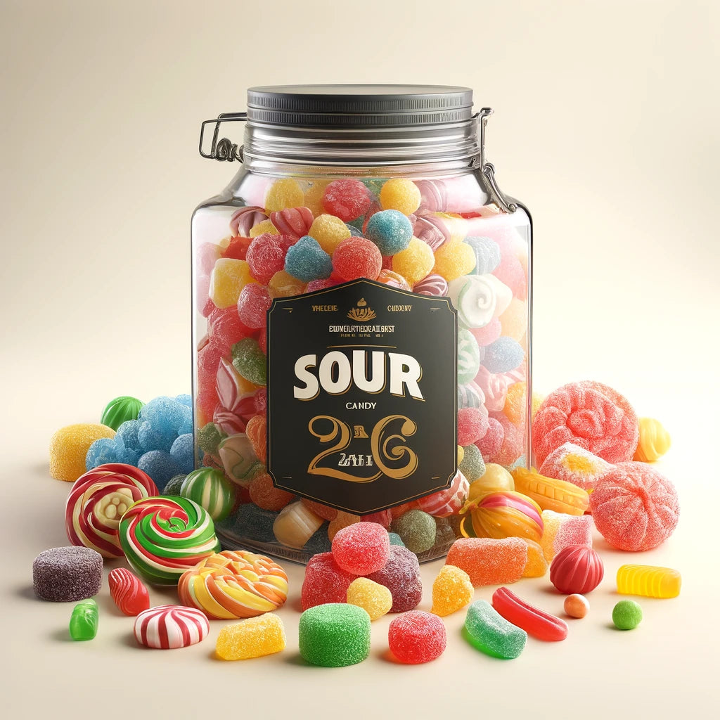 Bon Bons Acidulés Rouges Délice en Bonbonnière - 2kg de Bonbons Acidulés + Bonbonnière – Bonbons ...