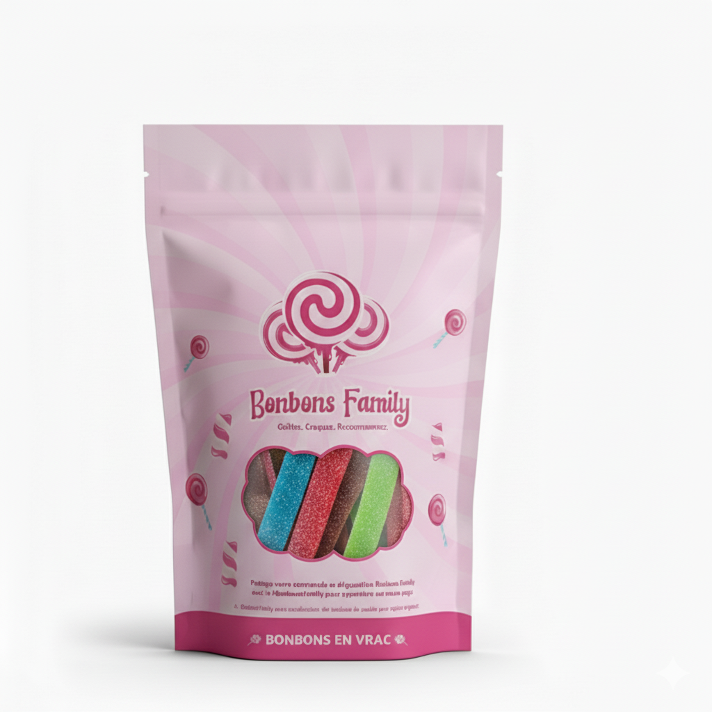 Sachet 1kg Mix Bonbons Bandos Acidulés en Vrac | Bonbons Family