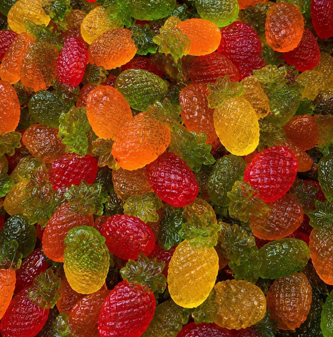 Bonbons ananas multicolores Bebeto halal vendus en sachet de 100 g