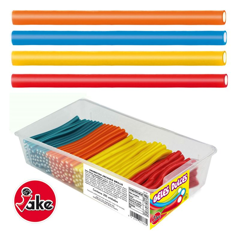 Churritos Arc en Ciel Lisse - Douceur et Couleurs en Harmonie x10