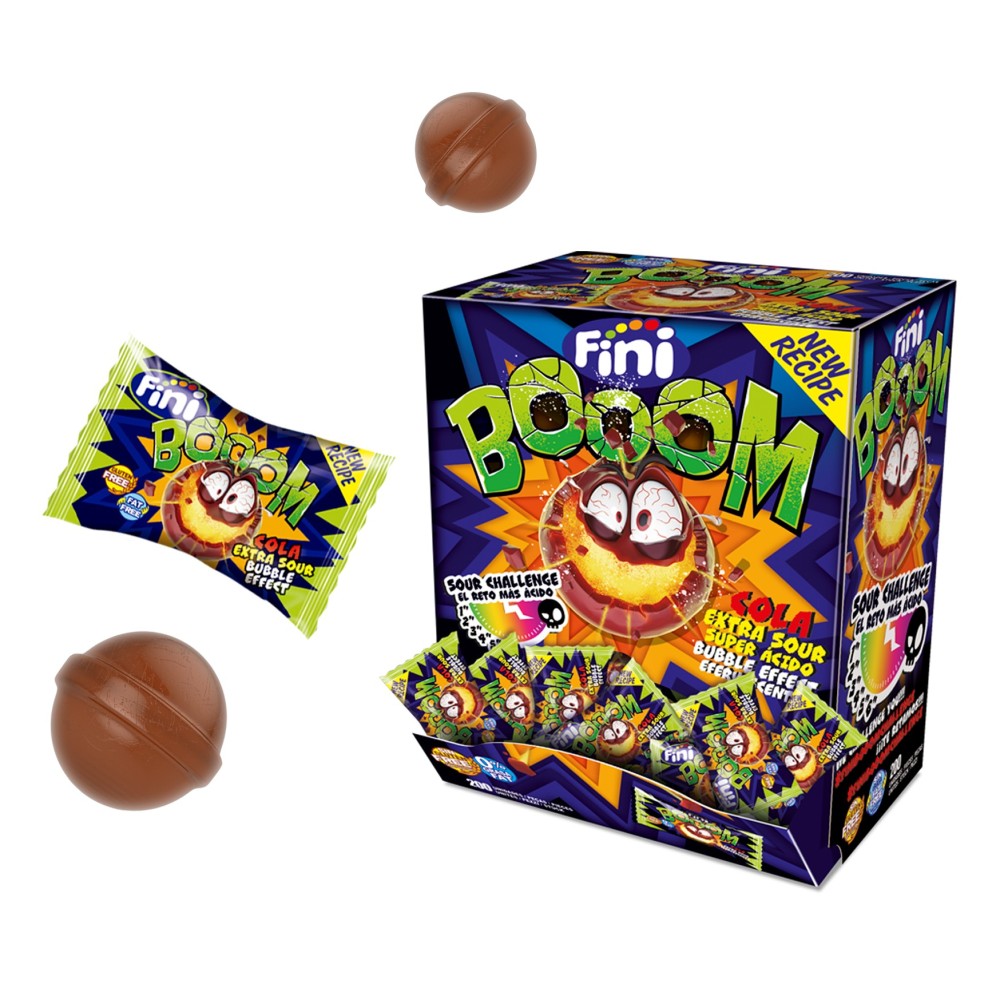 Fini Boom Cola Extra Sour | Bonbons Gélifiés Ultra Acides Goût Cola