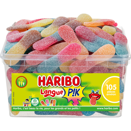 Haribo Langue Pik | Bonbons Acidulés Colorés et Fruités