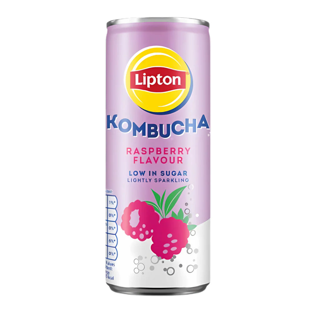 Lipton Kombucha Raspberry – Thé fermenté pétillant à la framboise