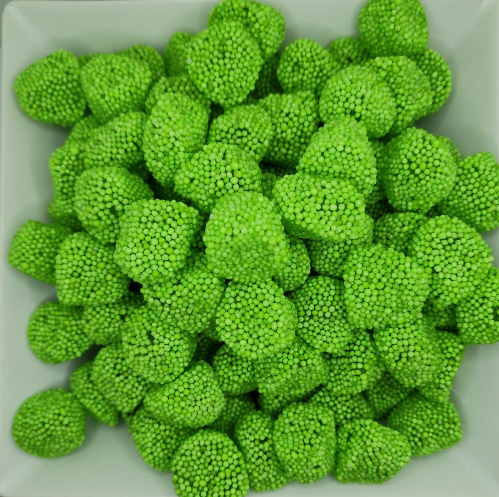 Mûre Perlée Verte – Bonbon Fruité Croquant & Fondant