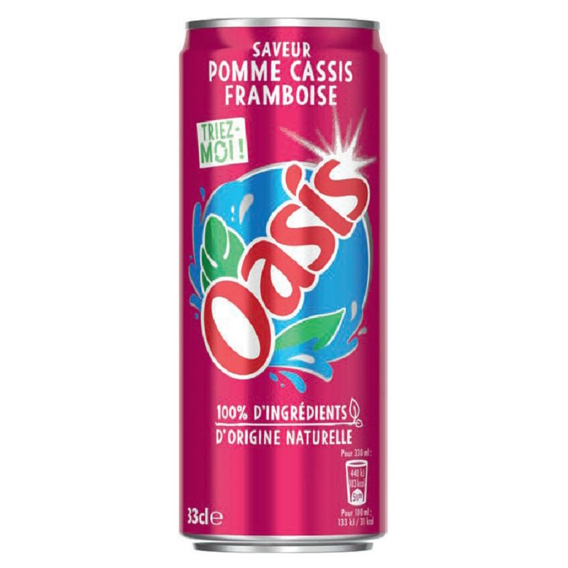 Oasis Cassis Framboise – Boisson Fruitée Ultra Rafraîchissante