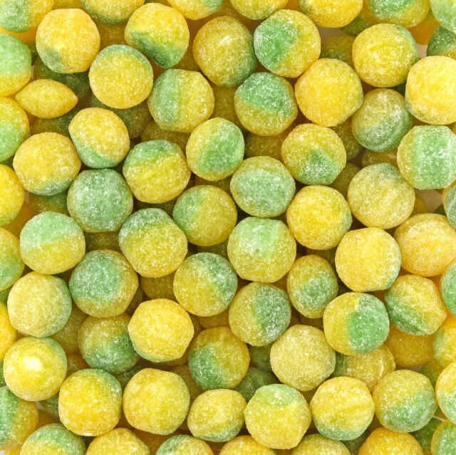 Boules jaunes acidulées au goût ananas Dr Sour en sachet de 100 g