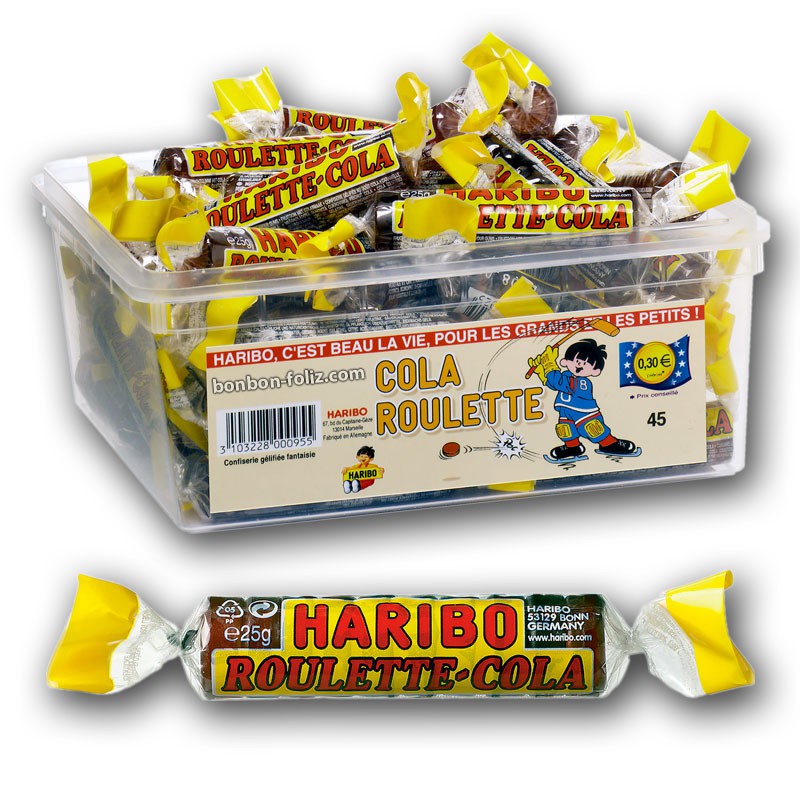 Roulette Cola Haribo – Saveurs Pétillantes en Rouleau x2